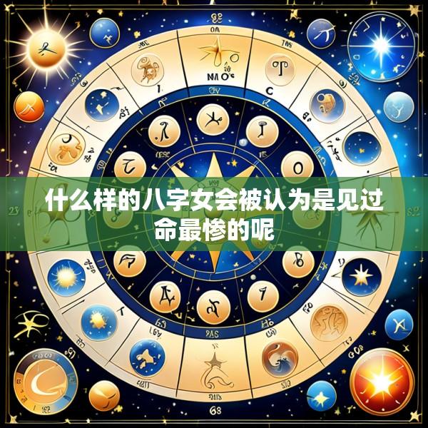 什么样的八字女会被认为是见过命最惨的呢
