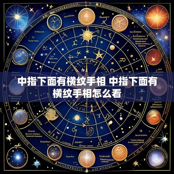 中指下面有横纹手相 中指下面有横纹手相怎么看