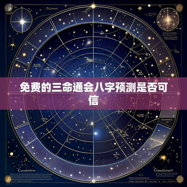 免费的三命通会八字预测是否可信