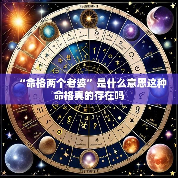 “命格两个老婆”是什么意思这种命格真的存在吗