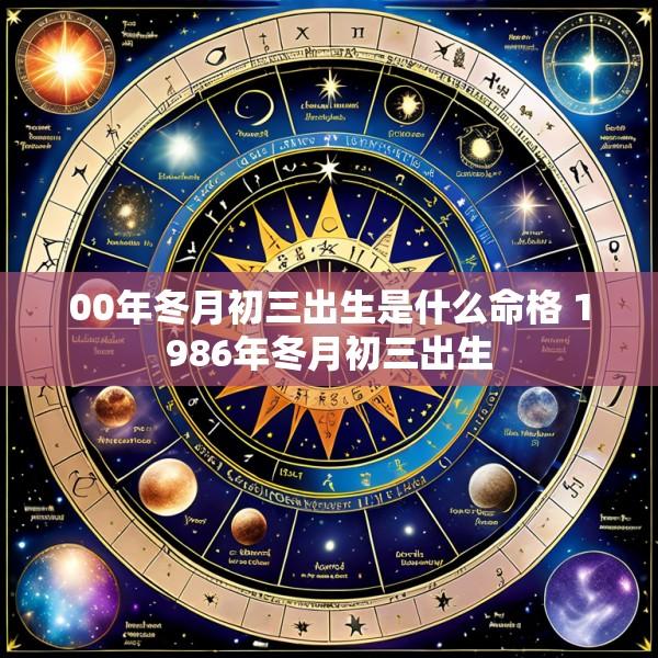 00年冬月初三出生是什么命格 1986年冬月初三出生
