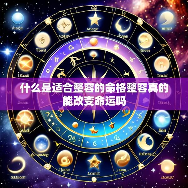 什么是适合整容的命格整容真的能改变命运吗