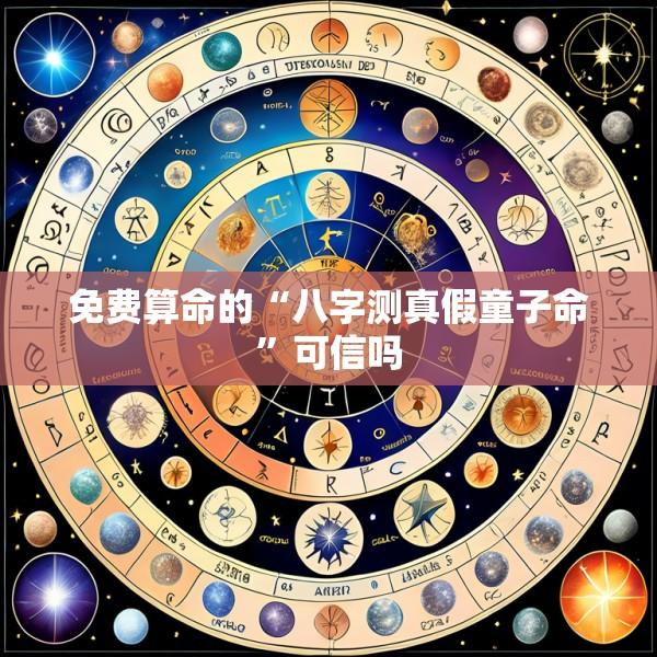免费算命的“八字测真假童子命”可信吗