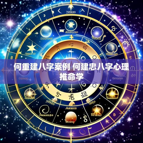 何重建八字案例 何建忠八字心理推命学