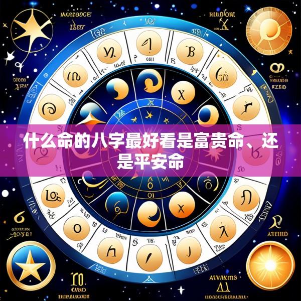 什么命的八字最好看是富贵命、还是平安命