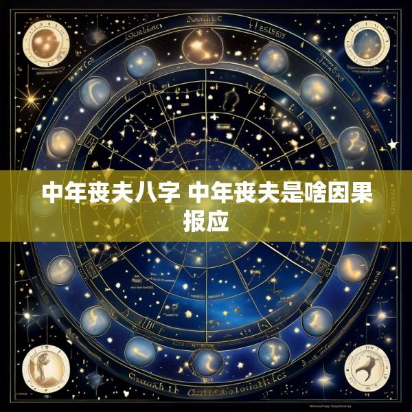 中年丧夫八字 中年丧夫是啥因果报应