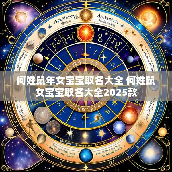 何姓鼠年女宝宝取名大全 何姓鼠女宝宝取名大全2025款