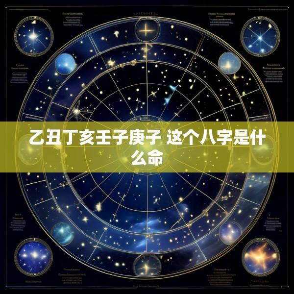 乙丑丁亥壬子庚子 这个八字是什么命