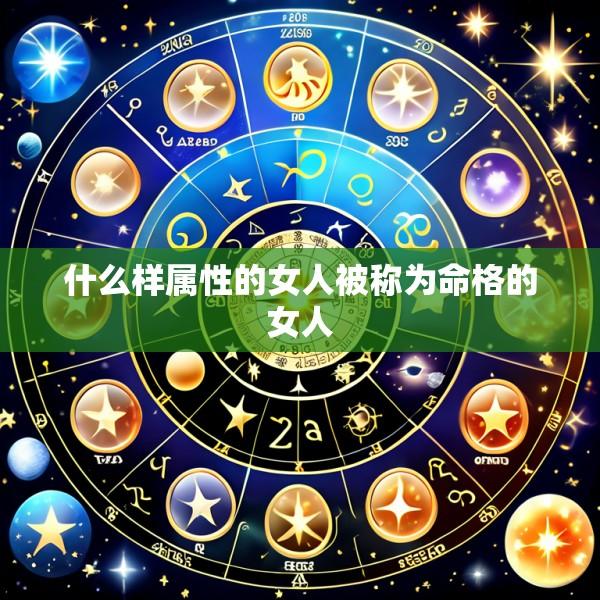 什么样属性的女人被称为命格的女人
