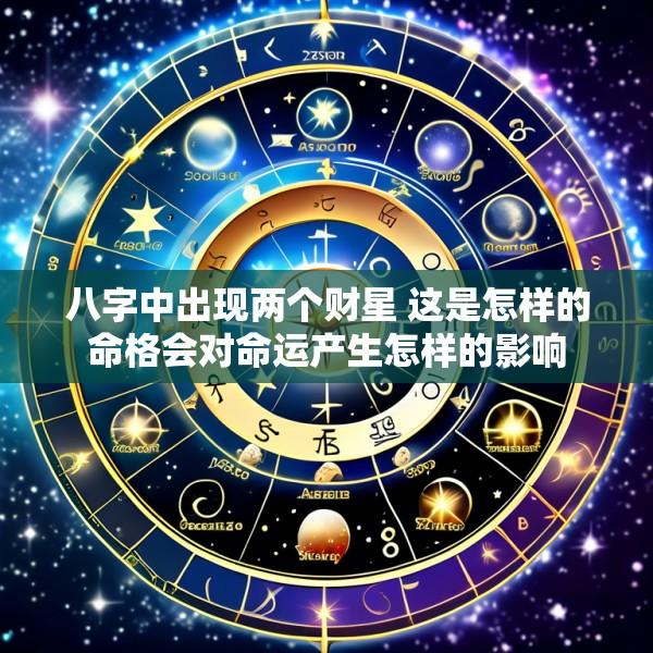 八字中出现两个财星 这是怎样的命格会对命运产生怎样的影响