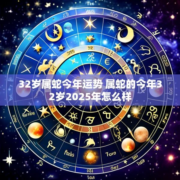 32岁属蛇今年运势 属蛇的今年32岁2025年怎么样