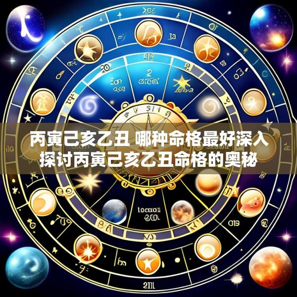 丙寅己亥乙丑 哪种命格最好深入探讨丙寅己亥乙丑命格的奥秘