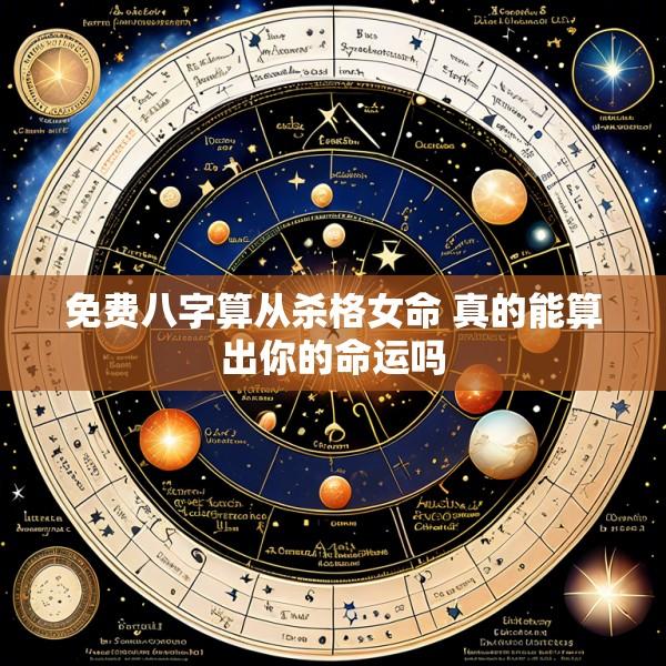 免费八字算从杀格女命 真的能算出你的命运吗