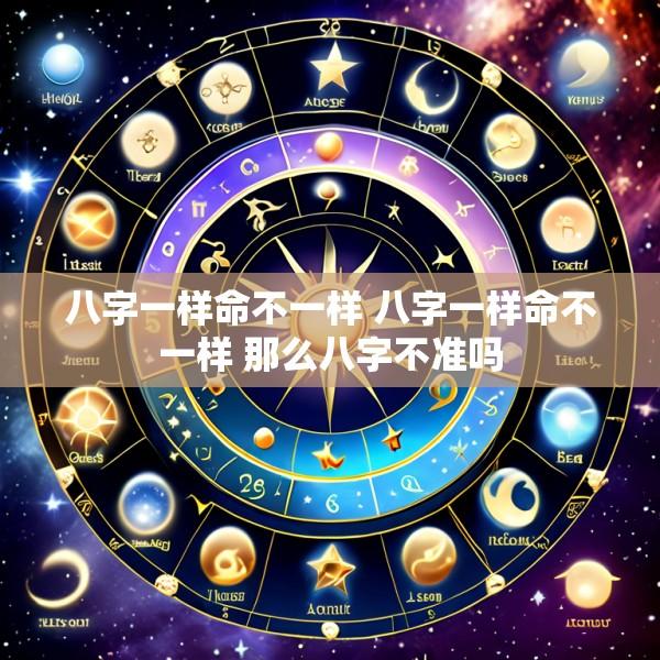 八字一样命不一样 八字一样命不一样 那么八字不准吗