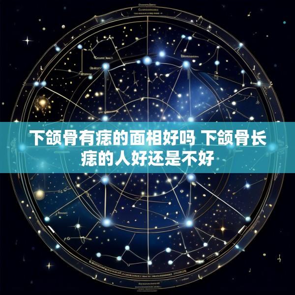 下颌骨有痣的面相好吗 下颌骨长痣的人好还是不好