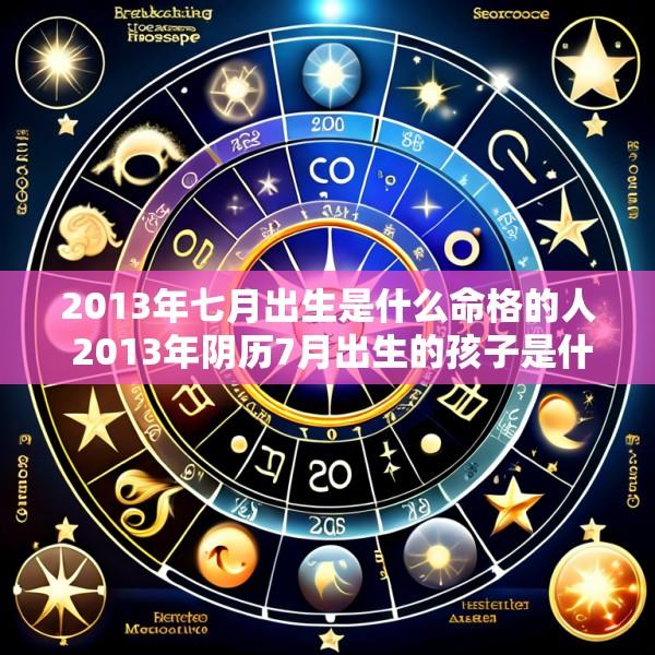 2013年七月出生是什么命格的人 2013年阴历7月出生的孩子是什么命