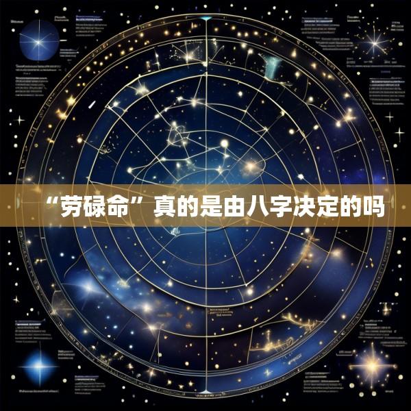 “劳碌命”真的是由八字决定的吗