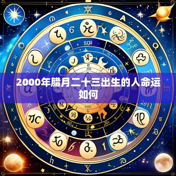 2000年腊月二十三出生的人命运如何