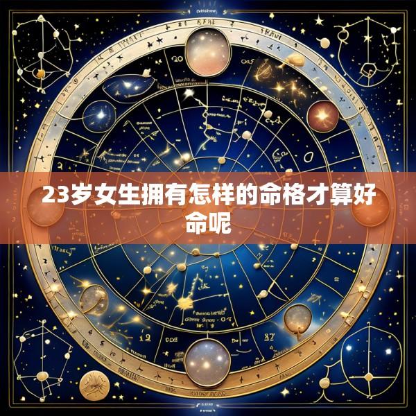 23岁女生拥有怎样的命格才算好命呢