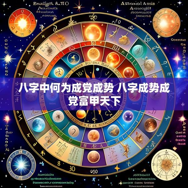 八字中何为成党成势 八字成势成党富甲天下