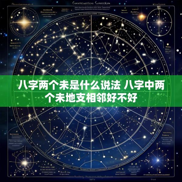 八字两个未是什么说法 八字中两个未地支相邻好不好