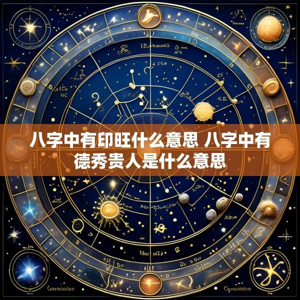 八字中有印旺什么意思 八字中有德秀贵人是什么意思