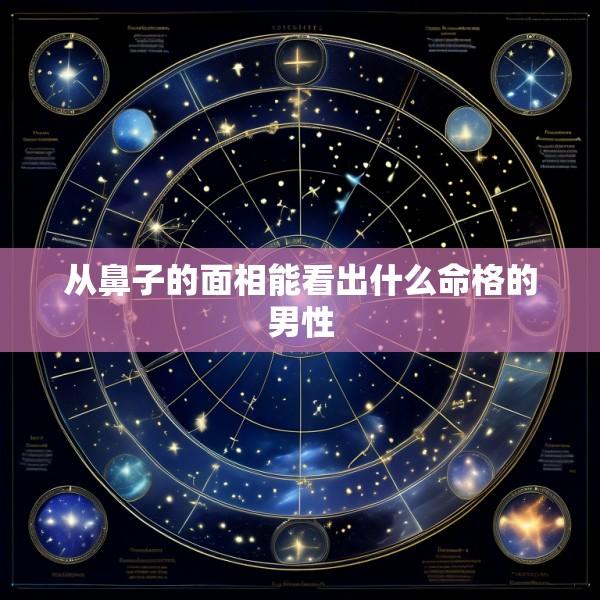 从鼻子的面相能看出什么命格的男性