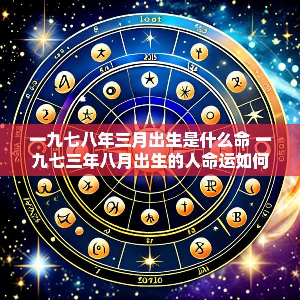 一九七八年三月出生是什么命 一九七三年八月出生的人命运如何