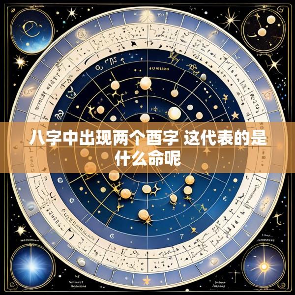 八字中出现两个酉字 这代表的是什么命呢