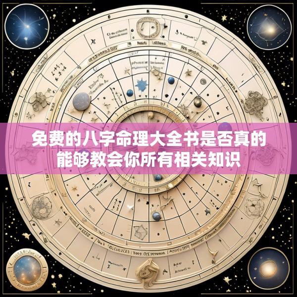 免费的八字命理大全书是否真的能够教会你所有相关知识