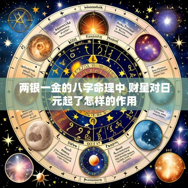 两银一金的八字命理中 财星对日元起了怎样的作用