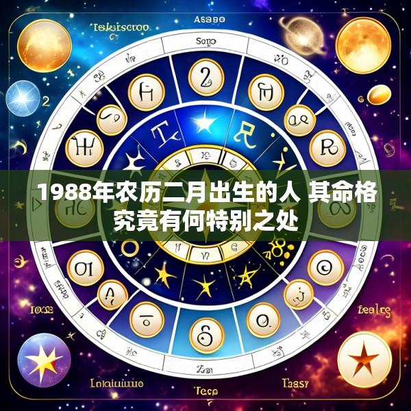 1988年农历二月出生的人 其命格究竟有何特别之处