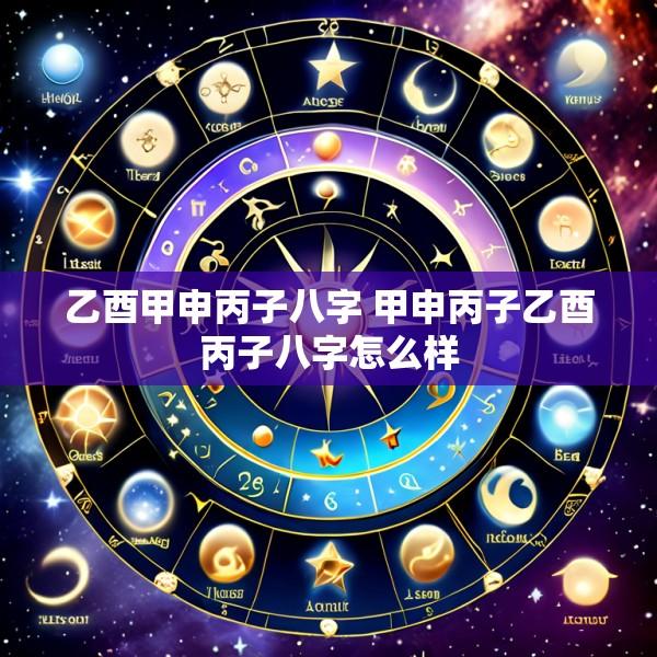 乙酉甲申丙子八字 甲申丙子乙酉丙子八字怎么样