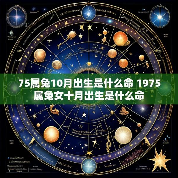 75属兔10月出生是什么命 1975属兔女十月出生是什么命