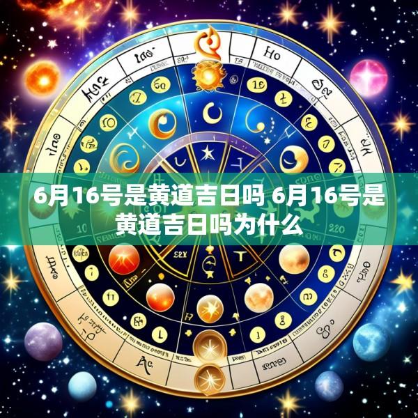 6月16号是黄道吉日吗 6月16号是黄道吉日吗为什么
