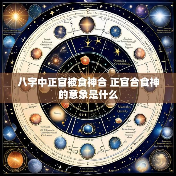 八字中正官被食神合 正官合食神的意象是什么