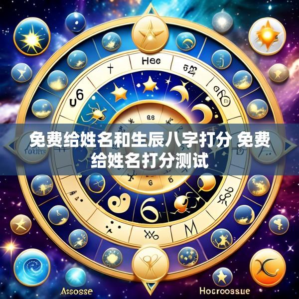 免费给姓名和生辰八字打分 免费给姓名打分测试