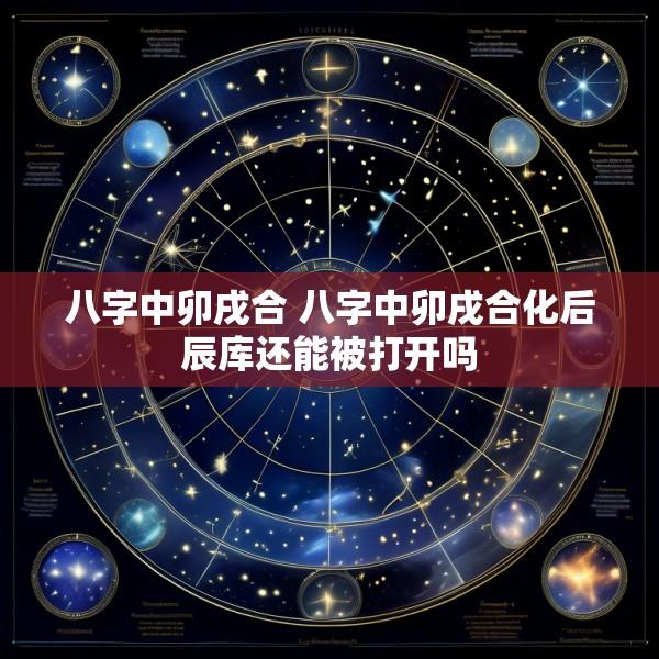 八字中卯戌合 八字中卯戌合化后辰库还能被打开吗