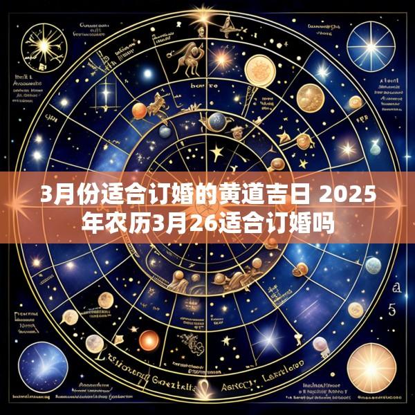 3月份适合订婚的黄道吉日 2025年农历3月26适合订婚吗