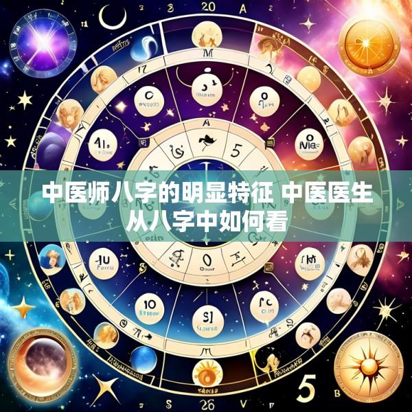 中医师八字的明显特征 中医医生从八字中如何看