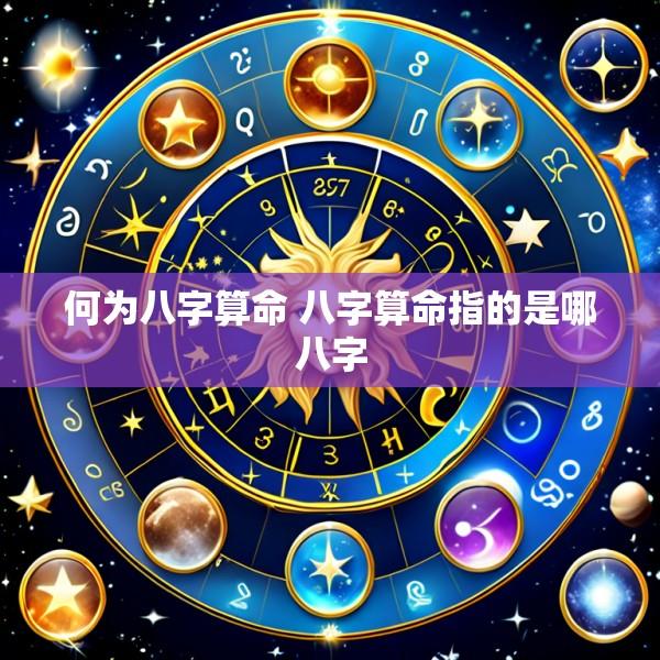 何为八字算命 八字算命指的是哪八字