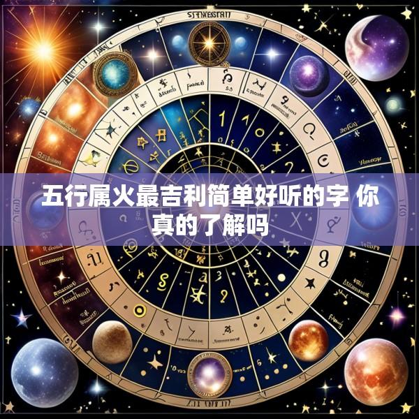 五行属火最吉利简单好听的字 你真的了解吗
