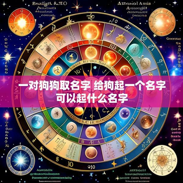 一对狗狗取名字 给狗起一个名字可以起什么名字