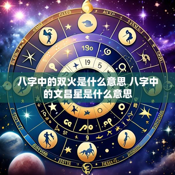 八字中的双火是什么意思 八字中的文昌星是什么意思
