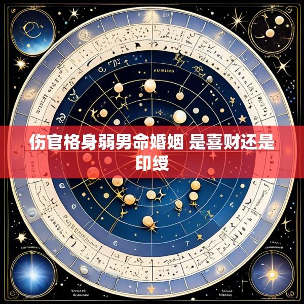 伤官格身弱男命婚姻 是喜财还是印绶