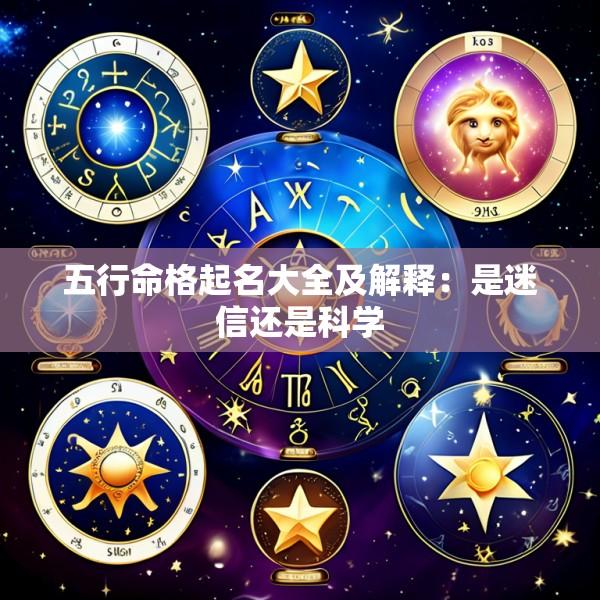 五行命格起名大全及解释：是迷信还是科学