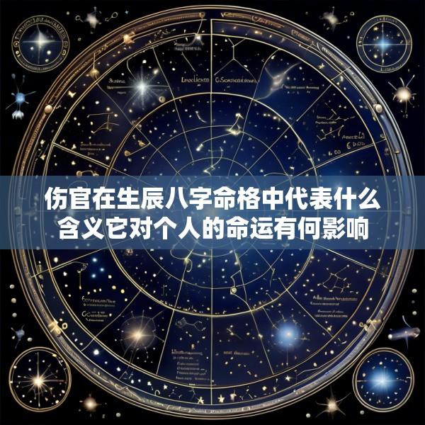 伤官在生辰八字命格中代表什么含义它对个人的命运有何影响