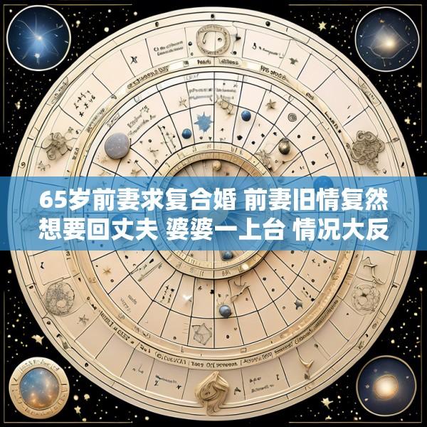 65岁前妻求复合婚 前妻旧情复然想要回丈夫 婆婆一上台 情况大反转