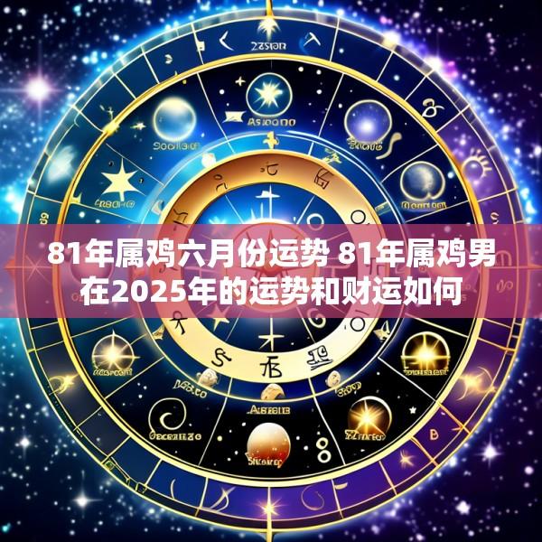 81年属鸡六月份运势 81年属鸡男在2025年的运势和财运如何
