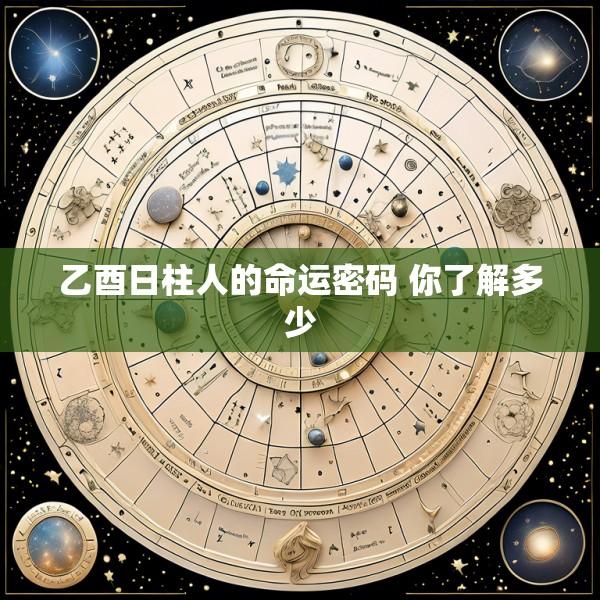 乙酉日柱人的命运密码 你了解多少